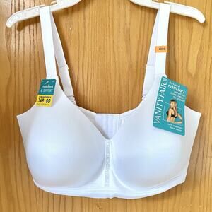 Vanity Fair Full Coverage Wirefree Bra Size 40DD Beyond Comfort White 72282 NWT